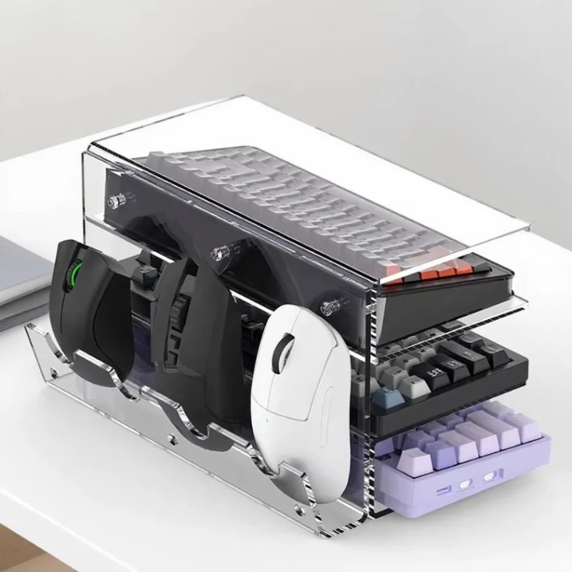 Gaming Console Keyboard - Keyboard Stand 3 Tier Acrylic Storage