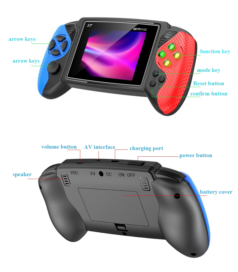 S7 Retro Handheld Game Console - огляд і ціна Gaming Console Handheld Retro