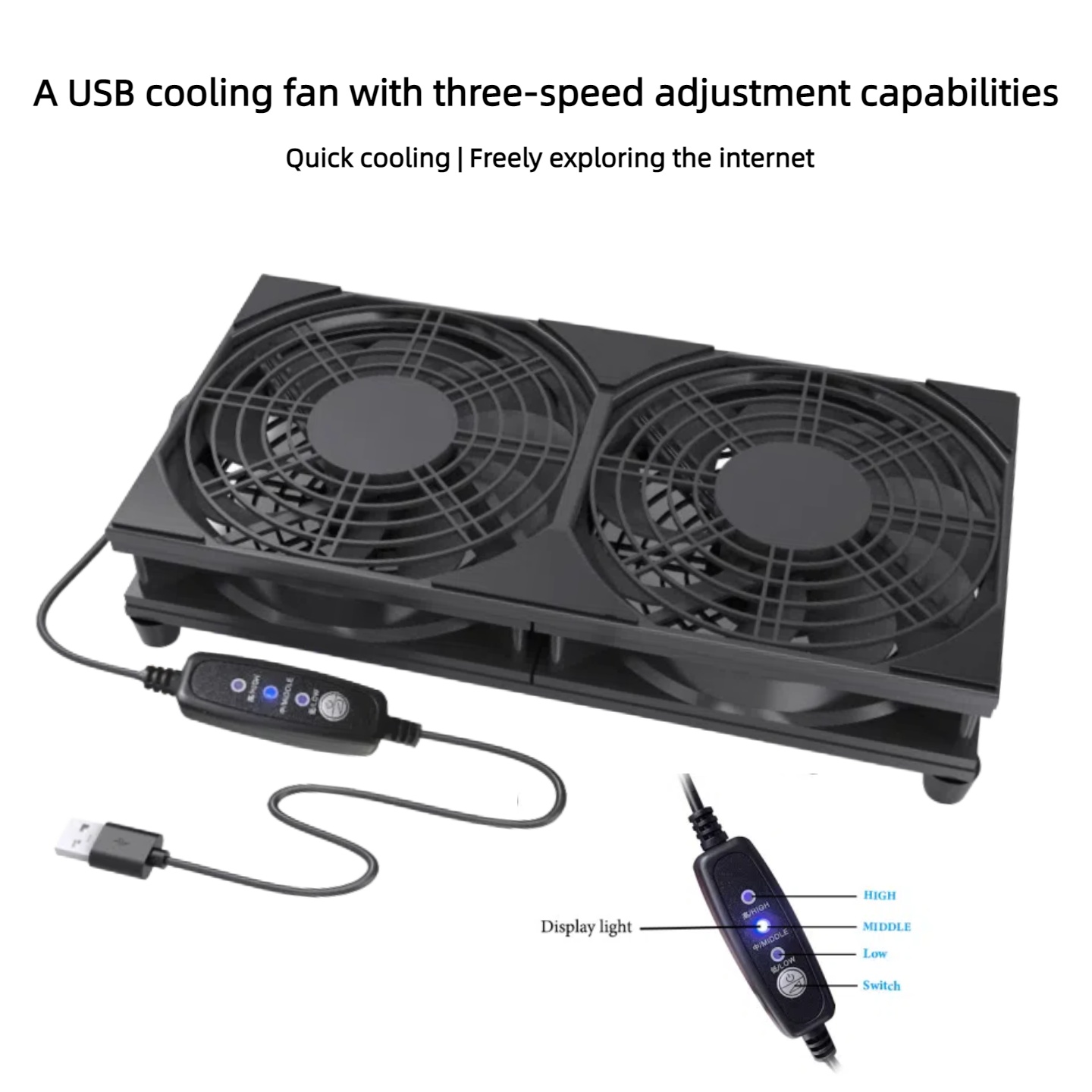 Dual USB Cooling Fan with 3-Sp - огляд і ціна Gaming Console And Pc