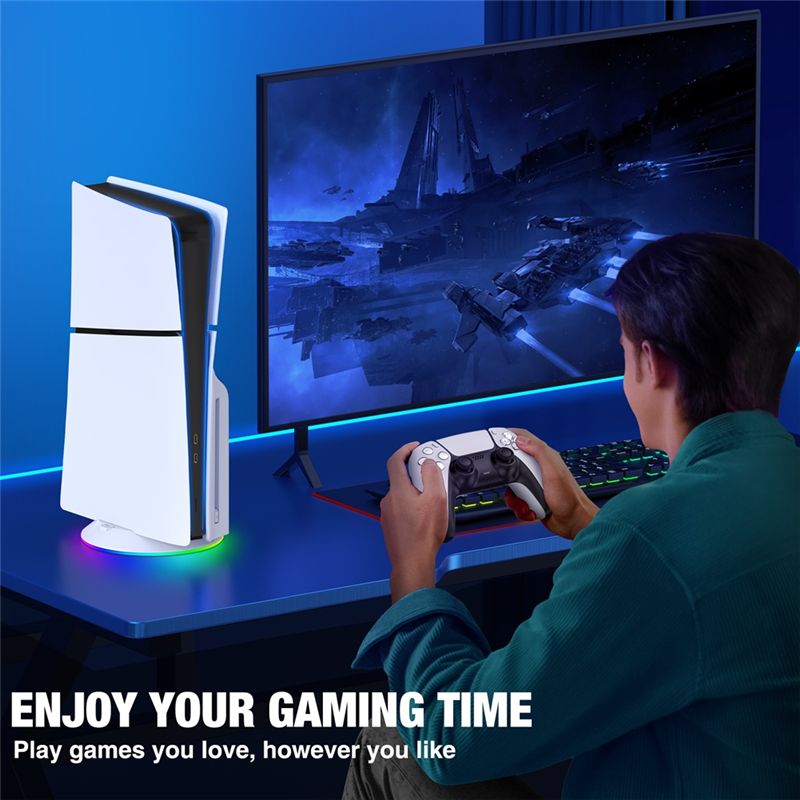 AED7-Vertical Stand With RGB L - огляд і ціна Gaming Console Holder