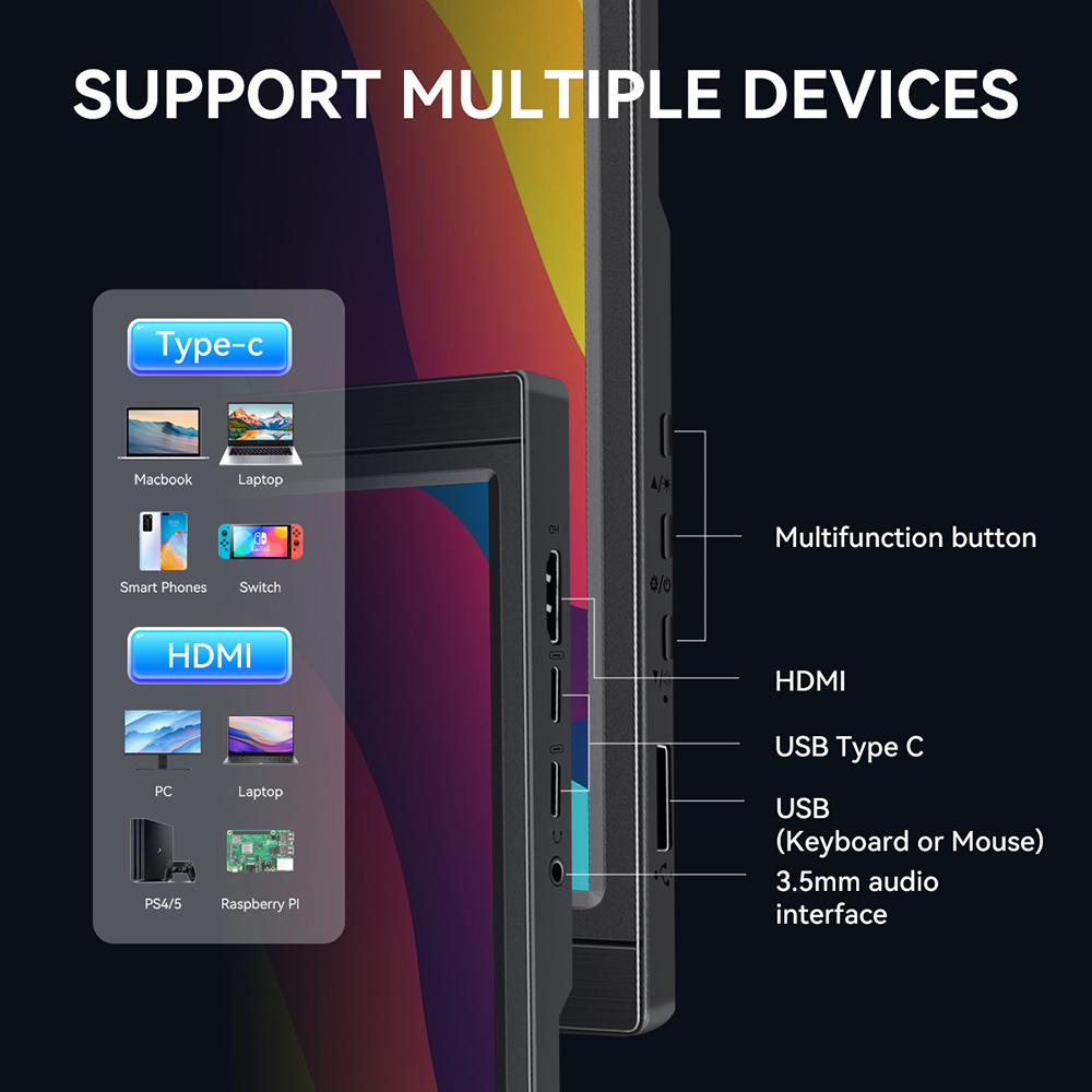 Touchscreen Portable Monitor 1 - огляд і ціна Gaming Console For Smart Tv